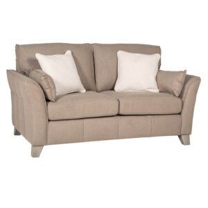 Jekyll Fabric 2 Seater Sofa In Biscuit With Cushions