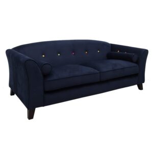 Silvis Fabric 2 Seater Sofa In Blue