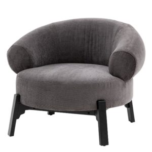 Arica Fabric Armchair With Wooden Frame In Stone