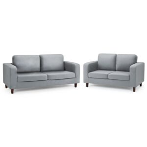 Boston Fabric 3+2 Seater Sofa Set In Grey