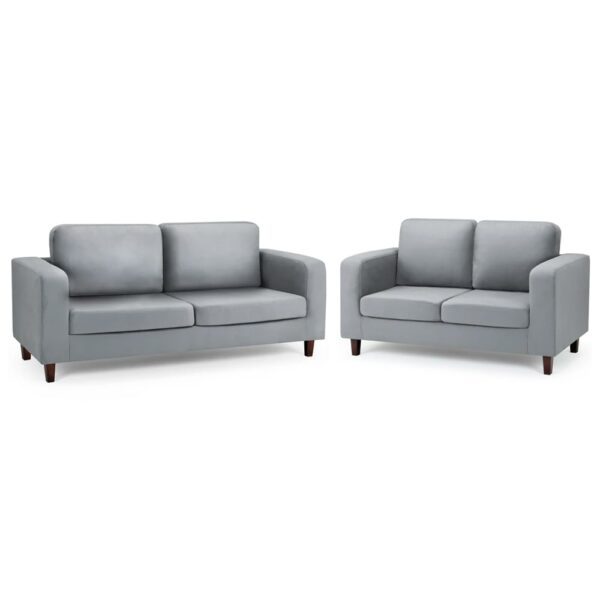 Boston Fabric 3+2 Seater Sofa Set In Grey
