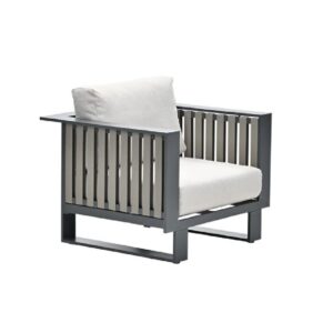 Belgrade Aluminium Garden Lounge Chair With Cushion In Sand