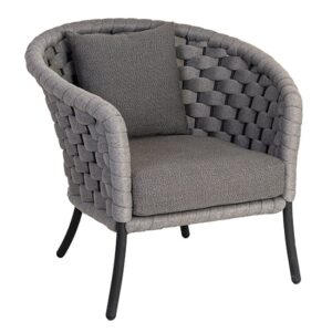 Crod Fabric Garden Lounge Chair In Light Grey