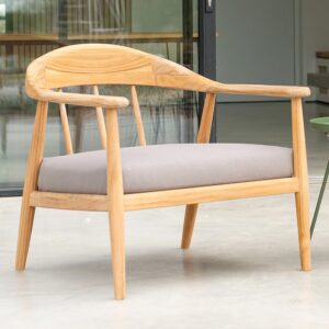 Duluth Wooden Garden Lounge Chair In Natural