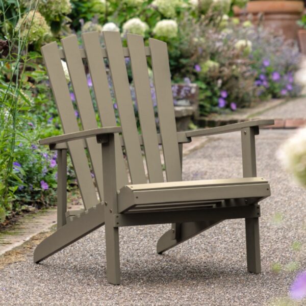 Silvis Outdoor Wooden Lounge Chair In Grey