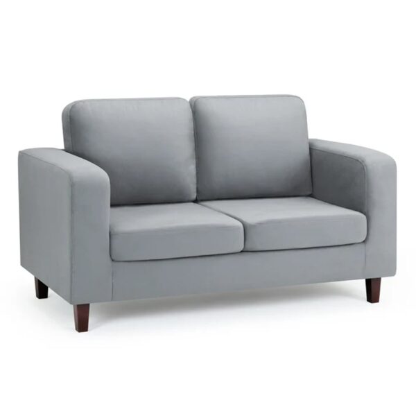 Boston Fabric 2 Seater Sofa In Grey