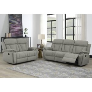 Killeen Fabric Recliner 3+2 Seater Sofa Set In Grey
