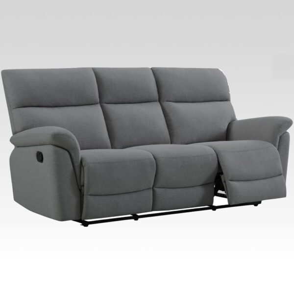 Payson Fabric Recliner 3 Seater Sofa In Anthracite