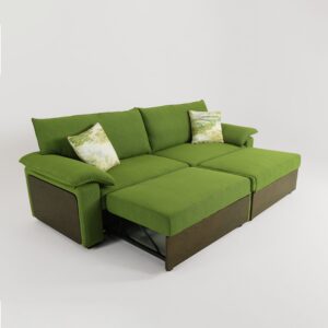 Cottonfy Luxurious Soild Wood Versatile 2-Seater Pull Out Sofa Bed
