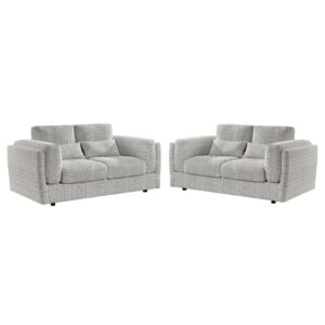 Barrie Fabric 3+2 Seater Sofa Set In Beige