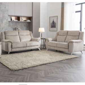 Mankato Fabric 3+2 Seater Sofa Set In Fossil