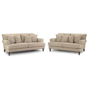 Summerfield Fabric 3+2 Seater Sofa Set In Beige