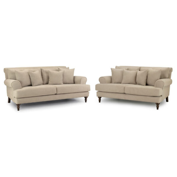 Summerfield Fabric 3+2 Seater Sofa Set In Beige