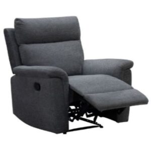 Dessel Fabric Recliner 1 Seater Sofa Chair In Grey