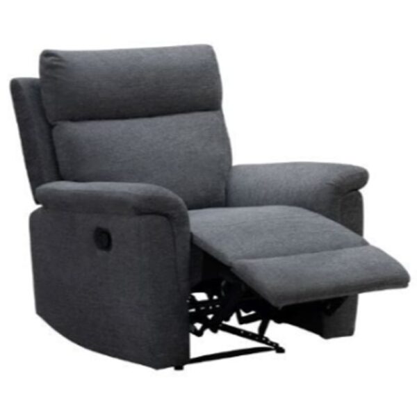 Dessel Fabric Recliner 1 Seater Sofa Chair In Grey