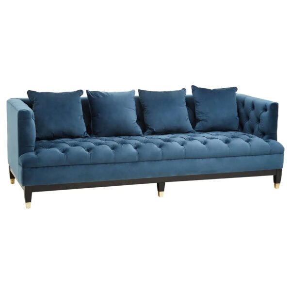 Scranton Fabric 3 Seater Sofa In Navy