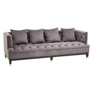 Scranton Fabric 3 Seater Sofa In Pirate Grey