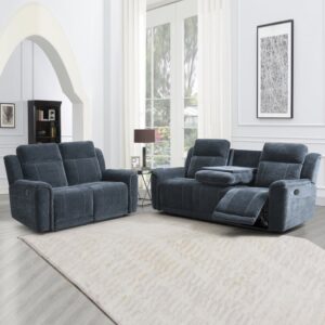 Sheridan Fabric Recliner 3+2 Seater Sofa Set In Dark Grey