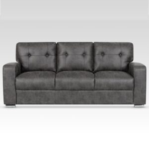 Hobart Fabric 3 Seater Sofa In Dark Grey
