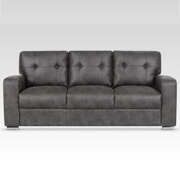 Hobart Fabric 3 Seater Sofa In Dark Grey