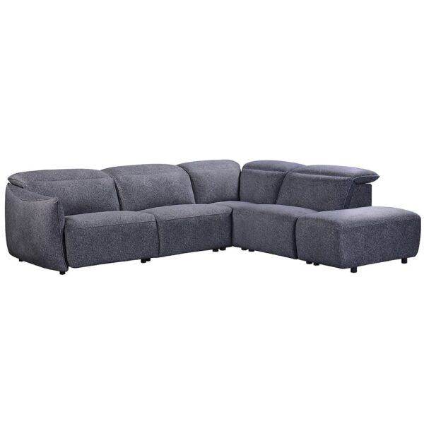 Leiria Fabric Right Handed Corner Sofa In Anthracite