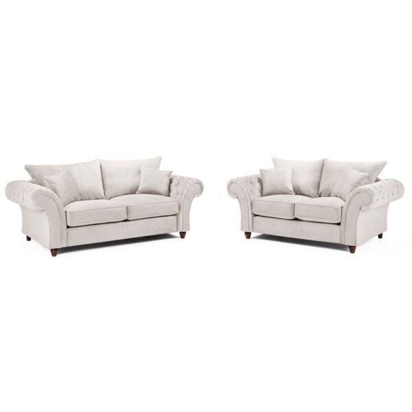 Winnsboro Fabric 3+2 Seater Sofa Set In Stone