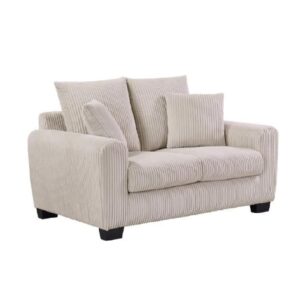 Selden Fabric 2 Seater Sofa With Black Legs In Mocha