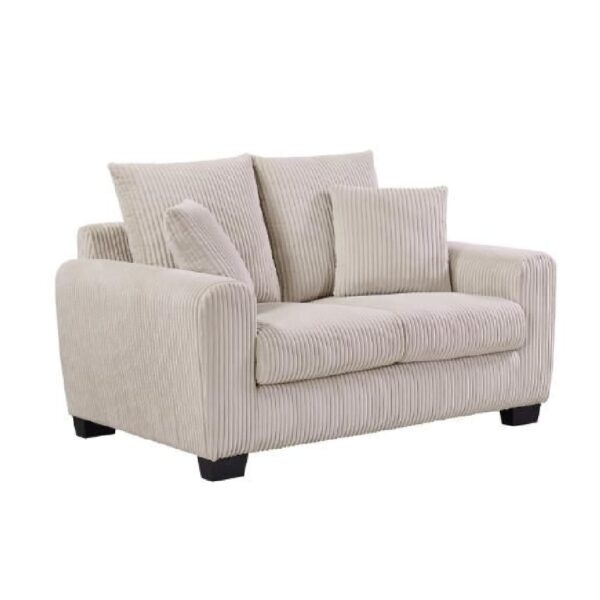 Selden Fabric 2 Seater Sofa With Black Legs In Mocha