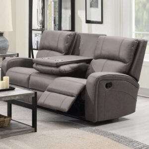Seoul Fabric Recliner 3 Seater Sofa In Taupe