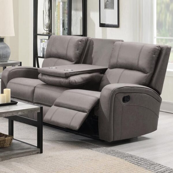 Seoul Fabric Recliner 3 Seater Sofa In Taupe