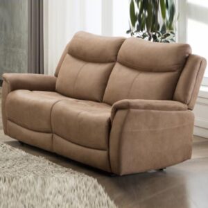 Arizones Fabric 2 Seater Sofa In Caramel