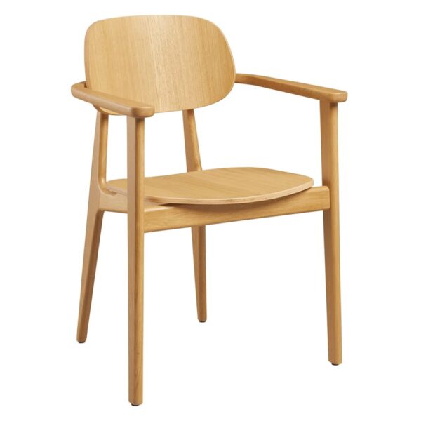 Romney Wooden Armchair In Natural Oak
