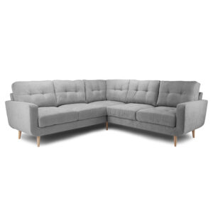 Avenel Fabric Corner Sofa In Grey