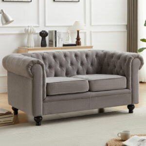 Hertford Fabric 2 Seater Sofa In Grey