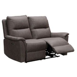 Keller Fabric Electric Recliner 2 Seater Sofa In Truffle
