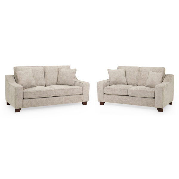Nepean Fabric 3+2 Seater Sofa Set In Stone