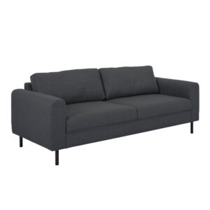 Onalaska Fabric 3 Seater Sofa In Basel Dark Grey