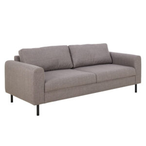 Onalaska Fabric 3 Seater Sofa In Light Grey Brown