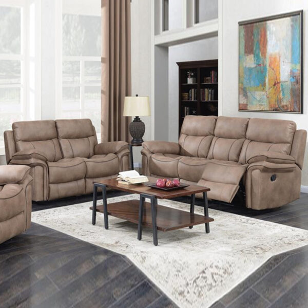 Rasalas Fabric Recliner 3+2 Seater Sofa Set In Sahara