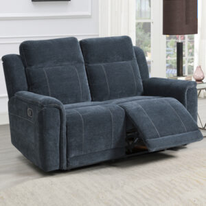 Sheridan Fabric Recliner 2 Seater Sofa In Dark Grey