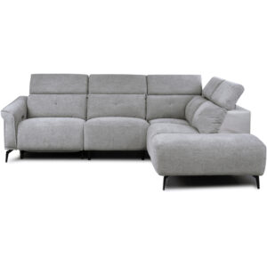 Thorndale Fabric Electric Recliner Corner Sofa Suite - Dark Grey